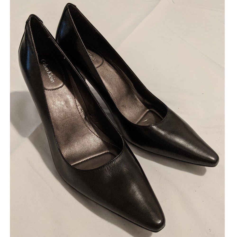Calvin Klein Black Leather Heels